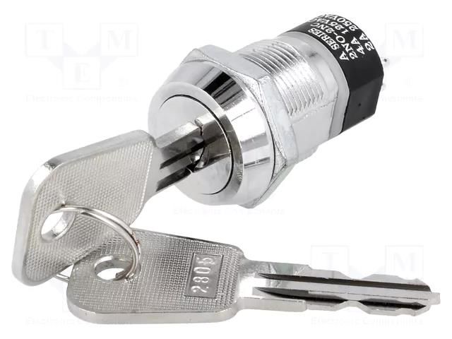 Switch: key switch; Stabl.pos: 2; Switch.method: OFF-ON; Key: flat HIGHLY ELECTRIC S286A-2