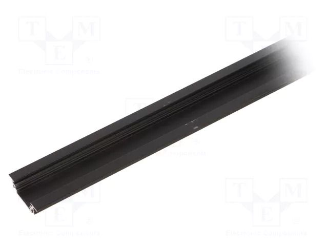 Profiles for LED modules; black; L: 2m; GROOVE10; aluminium TOPMET TOP-GROOVE10/BK-2M