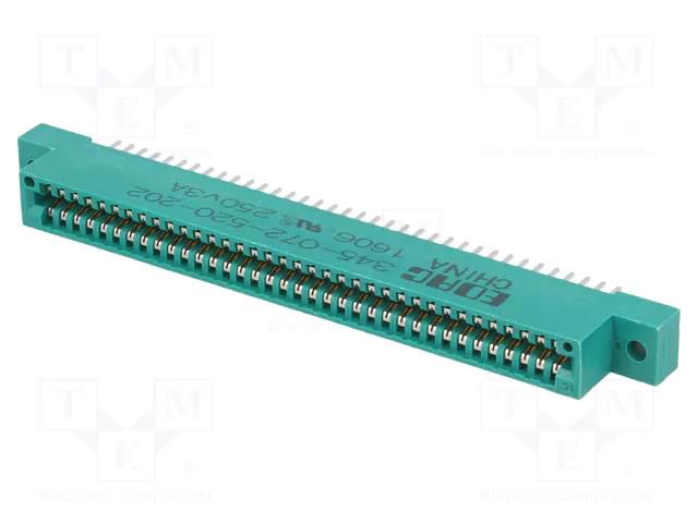 Connector: card edge; PIN: 72; 345; soldering; on PCBs; 2.54mm EDAC 345-072-520-202
