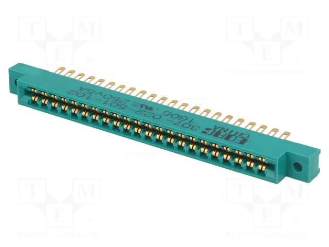 Connector: card edge; PIN: 22; 307; soldering; 3.96mm EDAC 307-022-501-102