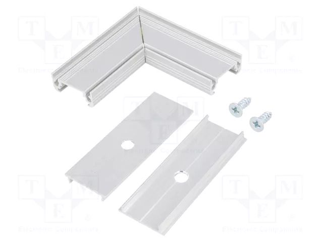 Connector 90°; natural; aluminium; SURFACE10 TOPMET TOP-77410020