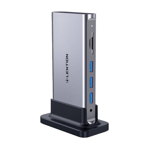 Lention docking station AV USB-C gray, Lention CB-TP-D54HEACRNA-CCN