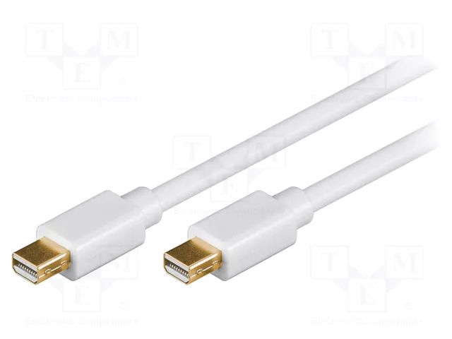 Cable; mini DisplayPort plug,both sides; DisplayPort 1.2; 2m GOOBAY MC.2110.020WH