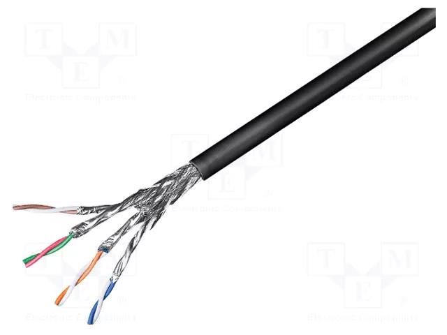 Wire; S/FTP; 4x2x26AWG; 6a; stranded; Cu; LSZH; grey; Øcable: 5.9mm Goobay GOOBAY-96095