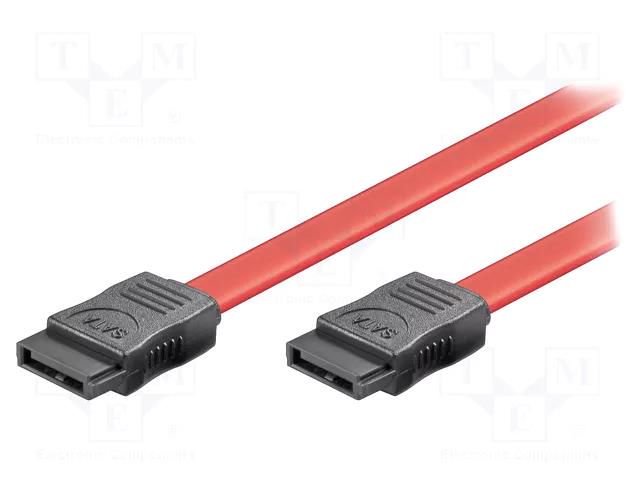 Cable: SATA; eSATA L-Type plug,both sides; 0.5m; red Goobay SATA-L