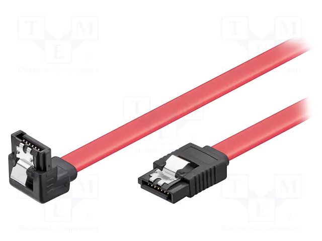 Cable: SATA; SATA L-Type angled plug,SATA L-Type plug; 0.5m GOOBAY SATA-LC90