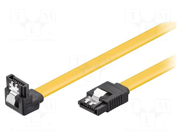 Cable: SATA; SATA L-Type angled plug,SATA L-Type plug; 0.3m Goobay SATA-LC90D/0.3YL