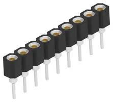 CONN, SIP SOCKET, 9P, 1ROW, 2.54MM, TH 1-2444090-0