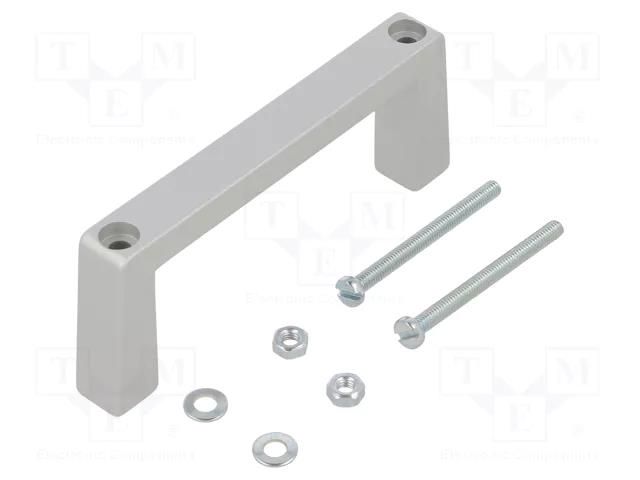 Holder; aluminium; grey; H: 40mm; L: 102mm; W: 12.2mm; handle MENTOR MR-3268.1112