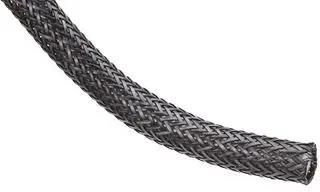 SLEEVING, EXPANDABLE, 6.4MM, BLACK/WHITE TRACER, 200FT SE25PFR-TR0