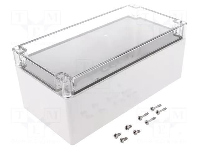 Enclosure: multipurpose; X: 124mm; Y: 244mm; Z: 102mm; EURONORD; grey FIBOX PCT122410