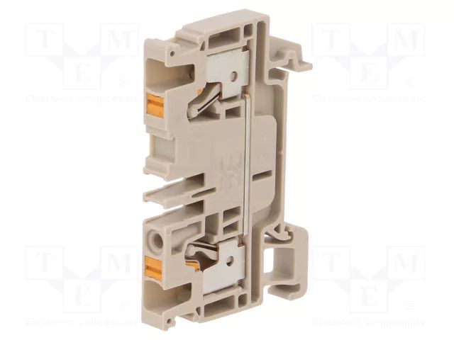 Splice terminal: rail; 32A; spring clamp; beige; wemid; 4mm2; TS35 WEIDMÜLLER A2C4