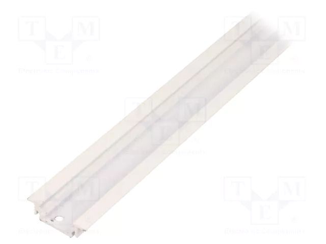 Profiles for LED modules; white; L: 2m; GROOVE10; aluminium TOPMET TOP-GROOVE10/WH-2M
