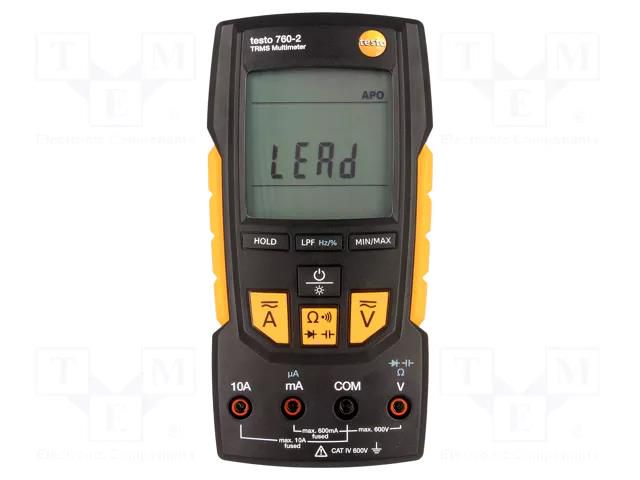 Digital multimeter; VDC: 0.1mV÷600V; VAC: 0.1mV÷600V; True RMS TESTO TESTO760-2