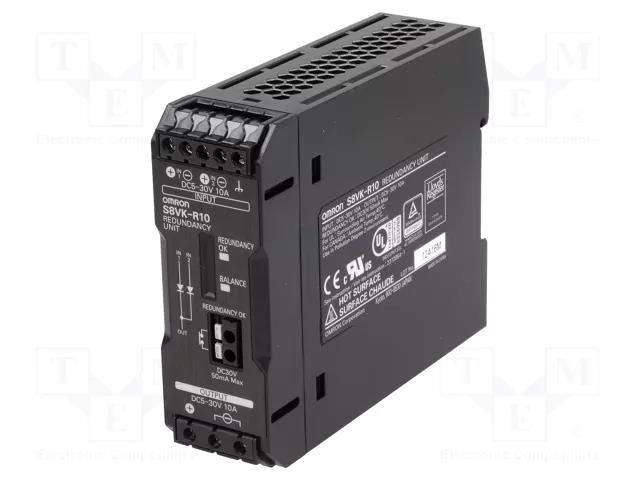 Module: redundancy; 10A; 5÷30VDC; Electr.connect: terminal block OMRON S8VK-R10