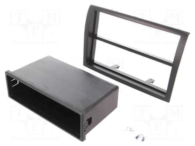 Radio frame; Citroën,Fiat,Peugeot; 2 ISO; anthracite PER.PIC. RAM-40.205.8