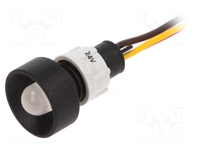 Indicator: LED; recessed; yellow/red; 24VDC; 24VAC; Ø13mm; IP40 POLAM-ELTA LRY-D10-24AC/DCWK