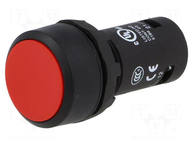 Switch: push-button; 22mm; Stabl.pos: 1; NC; red; none; 1A/240VAC ABB CP1-10R-01