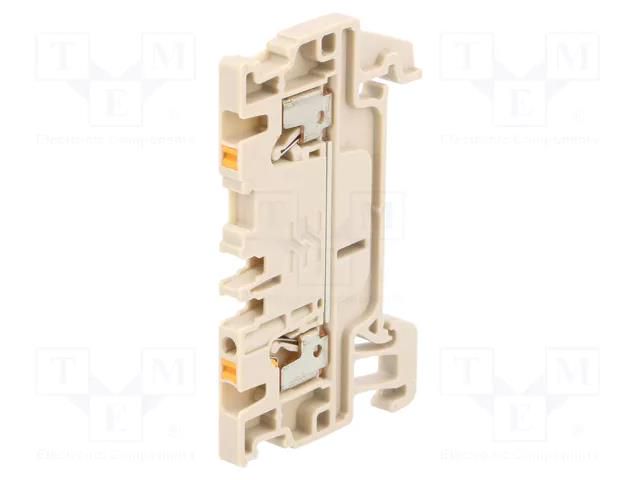 Splice terminal: rail; 17.5A; spring clamp; beige; wemid; 1.5mm2 WEIDMÜLLER A2C1.5