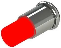 LED BULB, RED, MIDGET FLANGE, 346MCD 206-501-23-38