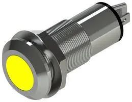 LED PANEL INDICATOR, YELLOW, 13MM, 12VDC 528-521-21