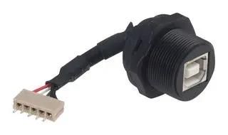 USB CABLE, TYP B RCPT-5P CON, 50MM USBBF7