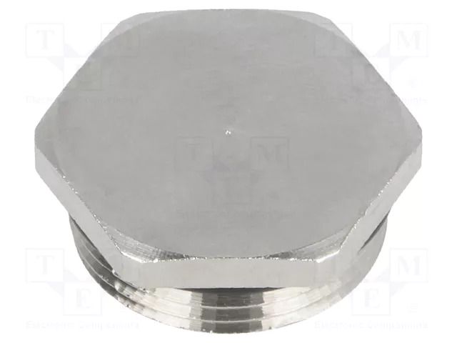 Protection cap; metal; Thread: PG16; Spanner: 24mm; with seal HARTING 09000005072