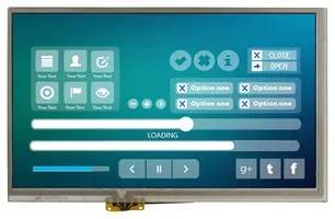 LCD TFT MODULE, 7", 1024 X 600P, RGB MDT0700JISR-HDMI