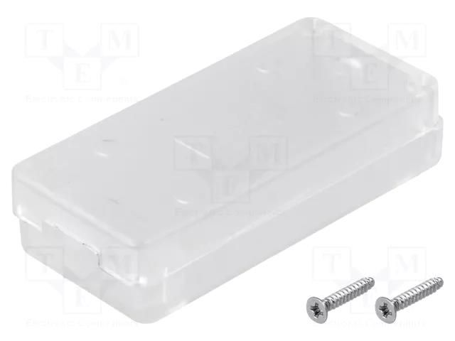 Enclosure: for USB; X: 30mm; Y: 65mm; Z: 15.5mm; ABS HAMMOND HM-1551USB3CLR