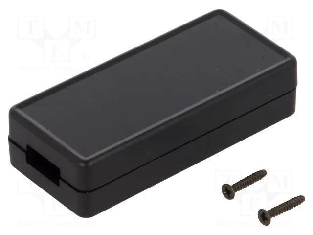 Enclosure: for USB; X: 30mm; Y: 65mm; Z: 15.5mm; ABS; black HAMMOND HM-1551USB3BK