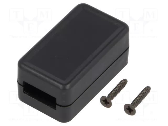 Enclosure: for USB; X: 20mm; Y: 35mm; Z: 15.5mm; ABS; black HAMMOND HM-1551USB1BK