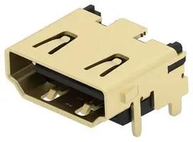 HDMI CONN, R/A RCPT, 19POS, PCB 2485396-2