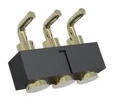 CONN, R/A POGO PIN HDR, 3P, 1R/2.54MM/TH MP015226