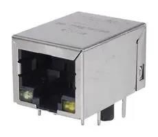RJ45 CONN, R/A JACK, 1PORT, 8P8C, TH P01-0001-02
