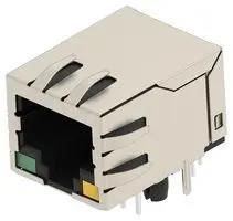 RJ45 CONN, R/A JACK, 1PORT, 8P8C, TH 2489085-4