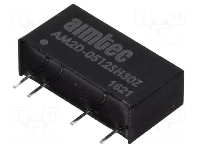 Converter: DC/DC; 2W; Uin: 4.5÷5.5VDC; Uout: 12VDC; Iout: 167mA; SIP7 AIMTEC AM2D-0512SH30Z