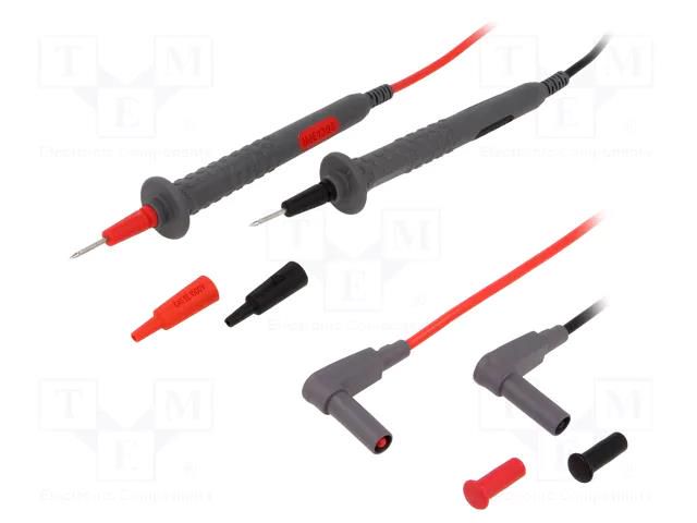 Test leads; Inom: 20A; Len: 1m; probe tip,banana plug 4mm; Ø: 2mm BEHA-AMPROBE TL1306