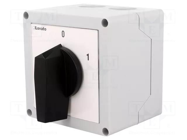 Switch: cam switch; Stabl.pos: 2; 32A; 0-1; in housing; Poles: 3 LOVATO ELECTRIC GX3210P