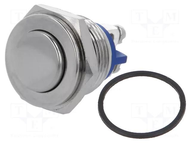 Switch: vandal resistant; Pos: 2; SPST-NO; 2A/36VDC; IP65; OFF-(ON) ONPOW V16-10PH-N