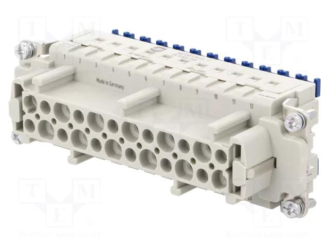 Connector: HDC; contact insert; female; Han® ES Press; PIN: 24 HARTING 09330242748