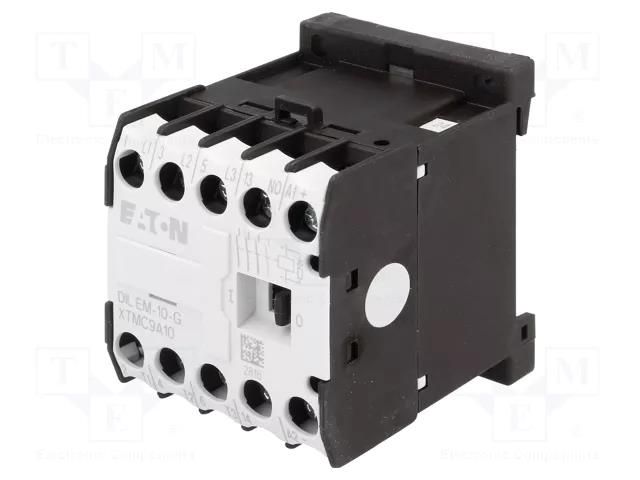 Contactor: 3-pole; NO x3; Auxiliary contacts: NO; 24VDC; 8.8A; 4kW EATON ELECTRIC DILEM-10-G-24VDC