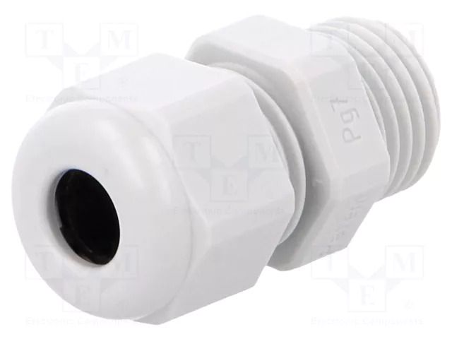 Cable gland; PG7; IP54; polyamide; light grey; UL94V-0; HSK-K HUMMEL HUMMEL-1209070014