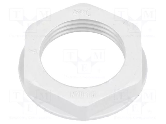 Nut; M20; polyamide; 26mm; grey; Pitch: 1.5 BM GROUP BM4820