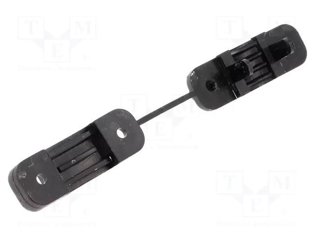 Snap handle; polyamide; black; Mounting hole: Ø8mm; Cable P-clips BM GROUP BMM932