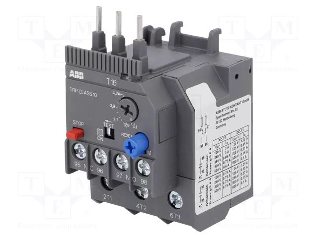 Thermal relay; Leads: screw terminals; 3.1÷4.2A; AF ABB T16-4.2