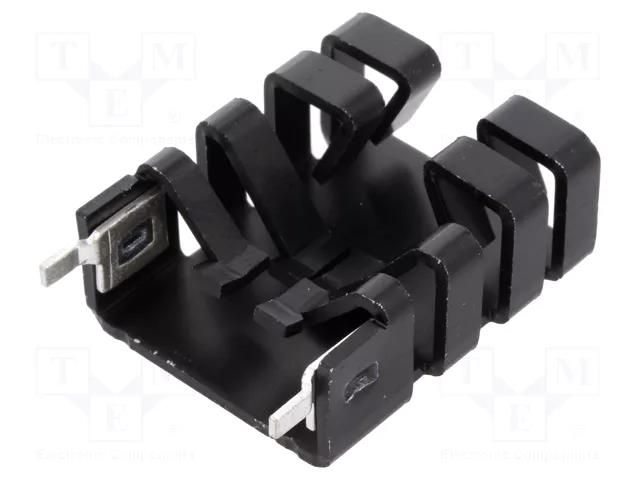 Heatsink: moulded; TO218; black; L: 36.3mm; W: 25.4mm; H: 12.7mm FISCHER ELEKTRONIK FK241/SA/218V