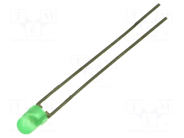 LED; green; 3mm; 5.6÷85mcd; 40°; Front: convex; 2.1÷2.6VDC LITEON LTL-4231