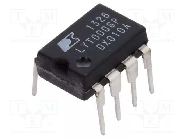 IC: PMIC; AC/DC switcher,LED driver; 100÷280mA; 85÷308V; Ubr: 700V POWER INTEGRATIONS LYT0006P