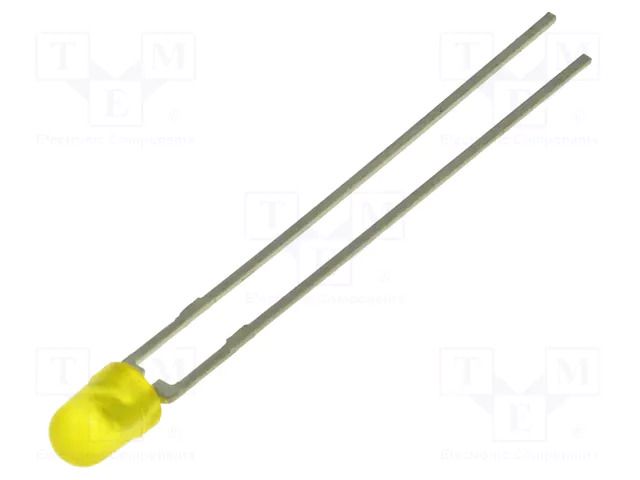 LED; yellow; 3mm; 2.5÷10.5mcd; 30°; Front: convex; 2.4÷3VDC VISHAY TLHY4401