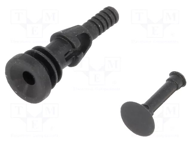 Fastener for fans and protections; plastic; black; 4.5mm FIX&FASTEN FSP-2